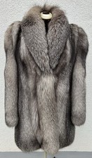 Silberfuchs Echtfell Mantel
