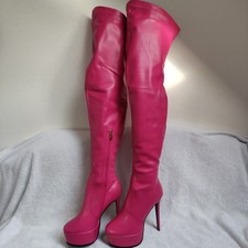 Overknees Plateau Stiefel Gr