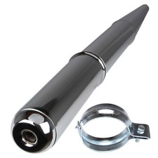 Auspuff 28mm Chrom mit Schellen 28mm für Simson S50 S51 S70 SR50 SR80 KR51/2