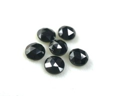 Natürlich Kostüm Diamant Menge 1.31ct 6 Stück Schwarz Funkelnd Rund Rose Cut für