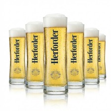 6x Herforder Bier Glas 0,25l