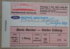 Original Eintrittskarte Tennis Boris Becker / Stefan Edberg 7. 2. 1987 (100068)