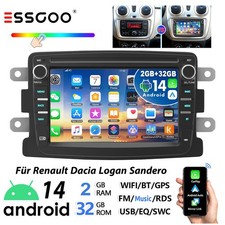 Carplay Für Renault Dacia Duster Dokker Autoradio Android 14 GPS NAV WIFI RDS BT