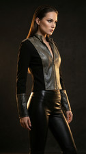 Stretch-Jacke antik Leder