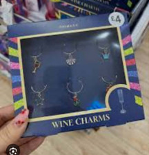 Wein charms 6er set - charms, verpackt