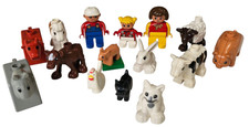15x Lego Duplo Bauernhof Tiere - Figuren - Bauer - Mann - Frau - Kind - Familie