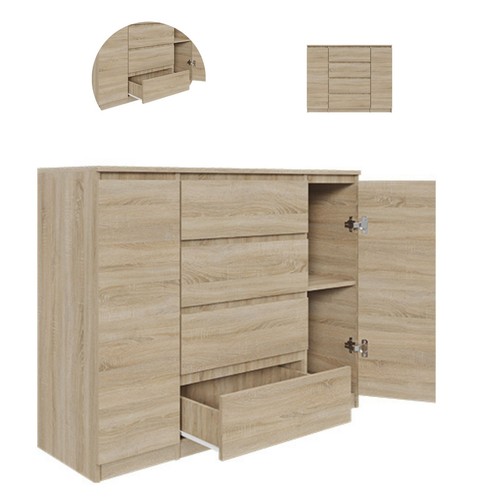 Kommode türen 4 schubladen - kommode,
