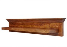 kolonial Regal Akazienholz massiv Wandregal Hängeregal Akazie Massivholz 124x24