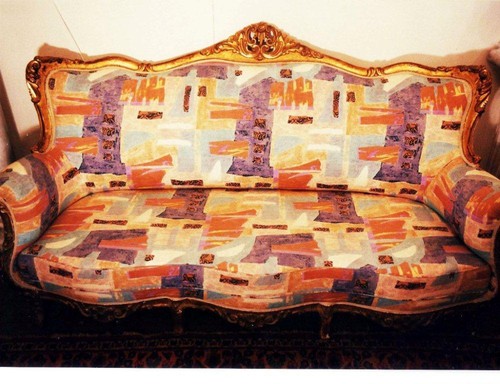 Gold sofa couch sitz - couch, liege
