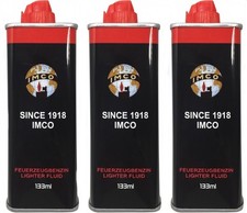 IMCO Benzin Das Original 133ml Feuerzeug Benzin auch für Zippo geeignet 3 x Pcs