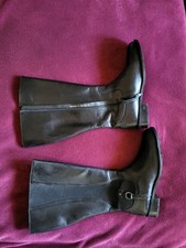 Weitschaftstiefel Schwarz Leder Größe 42
