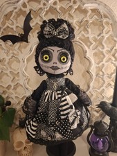 Monster Doll Gothic OOAK Puppe Creepy Doll Stoffpuppe Spooky Spinne