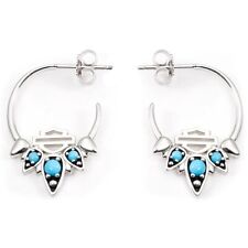 Harley-Davidson Ohrringe H-D Turquoise, Silber, Hochwertig