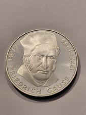 5 DM Silbermünze 1977 Carl Friedrich  Gauss