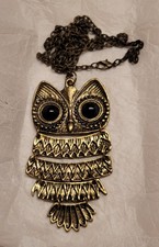 Halskette Eule Anhänger Uhu