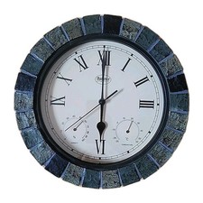 Wanduhr Steinoptik Stein Mauer Design Grau Anthrazit Vintage Look Uhr