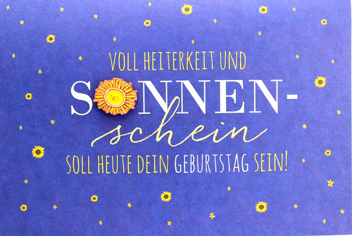 Geburtstagskarte mit pin - mit,