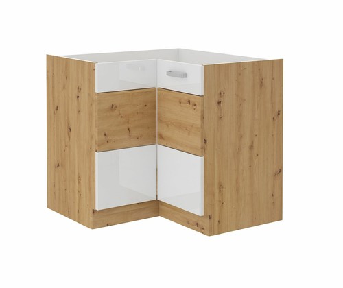 Eckunterschrank 90x90 eiche - 90x90, cm