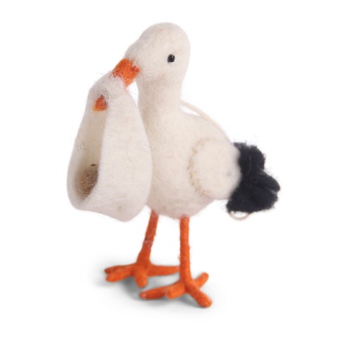Filzanhänger storch klein - filzanhänger,