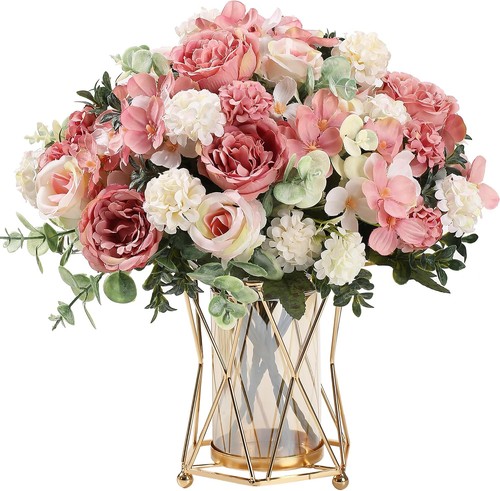 Künstliche blumenstrauß rosa - blumenstrauß,