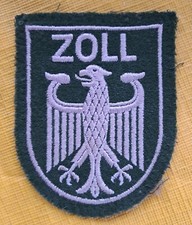 BRD Zoll Ärmelabzeichen Brustabzeichen Stoffabzeichen Dienstkleidung Polizei
