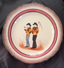 Vintage Henriot Quimper Teller von Biniou Bretons ca. 24,5cm, Antik, 1A Zustand