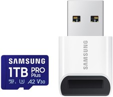 Samsung PRO Plus (2024) microSD-Karte + USB-Kartenleser, 1 TB, UHS-I U3, Full HD