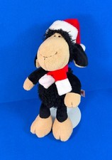 NICI SCHAF Jolly Mäh Ben Weihnachtsmütze schwarz rot Plüsch 27 cm Weihnachten