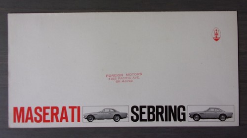 Maserati sebring orig 1967 - sebring, 2+2