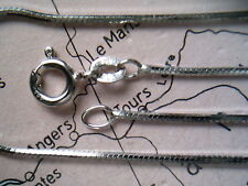 Schlangenkette rund Weißgold