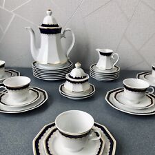 *Vintage Kaffee-Service *Winterling Marktleuthen *edles Golddekor *Kobalt Blau