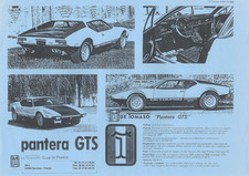 Autoprospekt (Kopie) DE TOMASO "Pantera GTS"