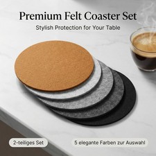 2x Filz Untersetzer