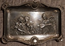 Altes Jugendstil Zinn Relief