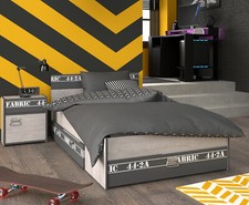 Kinderzimmer Jugendzimmer komplett Set Stauraum Bett Gamer Schreibtisch Fabric