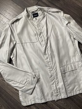 Costume National Metallis Grau Kaban Jacke Einzelhandel Größe 117cm Im Italien