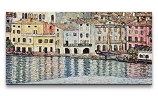 120x60cm Remaster Gustav Klimt's Malcesine am Gardasee Zeitlos Weltkunst Schön