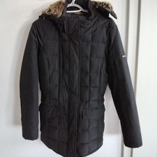 Woolrich Daunen Winterjacke Navy schwarz Damen Gr. L
