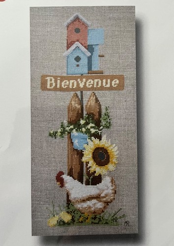 Stickvorlage bienvenue ete - "bienvenue, ete"
