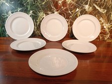 AK KAISER Germany,  EPOCA Weiß 6 edle Speiseteller  Ø 24,5cm / Perlrand