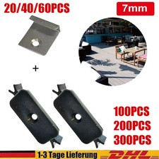 WPC Clips Befestigung Klammern Terrassendielen Montageclip 7 mm + 20 Endclips