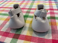 Weißer Puppenschuh Leder m