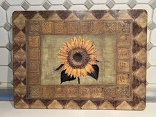 3 Pimpernel Tischsets Platzsets Kork, Motiv „Sunflower“, Gr. 40 x 30 cm