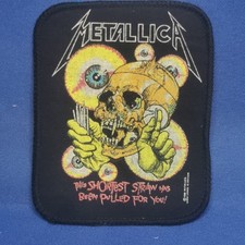 METALLICA This Shortest Straw 1989 Siebdruck Patch Vintage Rar RARE, Never Used