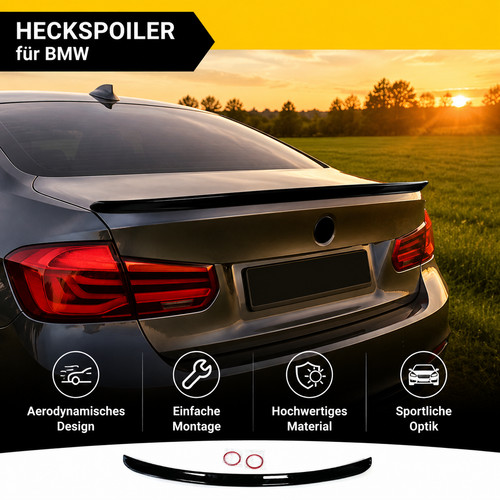 Heckspoiler schwarz für - 1x,
