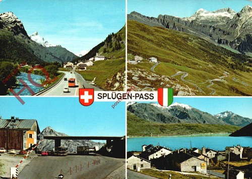 Ansichtskarte splugen pass - ansichtskarte,, splugen-pass