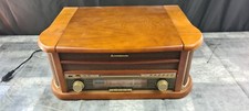 Vintage Musikanlage mit Plattenspieler Soundmaster Modell NR-513A aus Holz