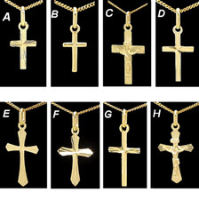 Kreuz Anhänger Echt 333 Gold