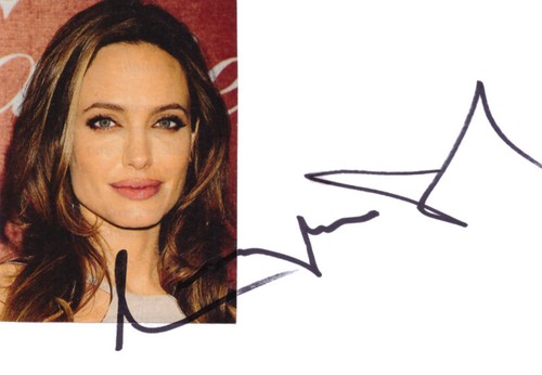 Angelina jolie autogramm - angelina,