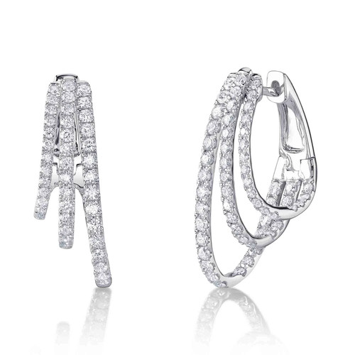 Diamant ohrringe mit - 3, ovalen